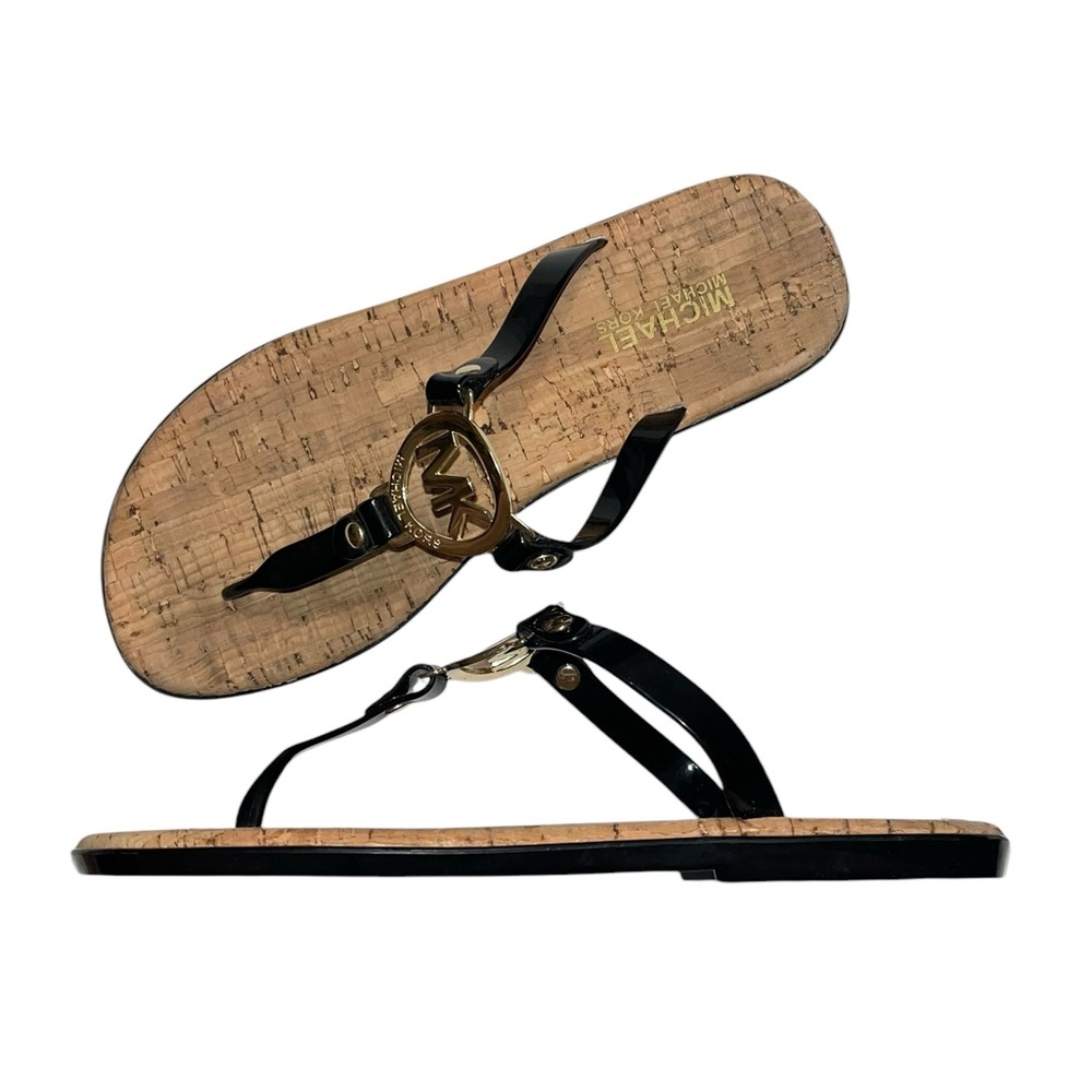 Michael Kors Black Jelly and Cork MK Sandals